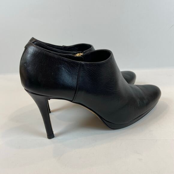 L.K. Bennet London Black Leather Platform Bootie Size 40 / US Size 10 - Picture 3 of 15